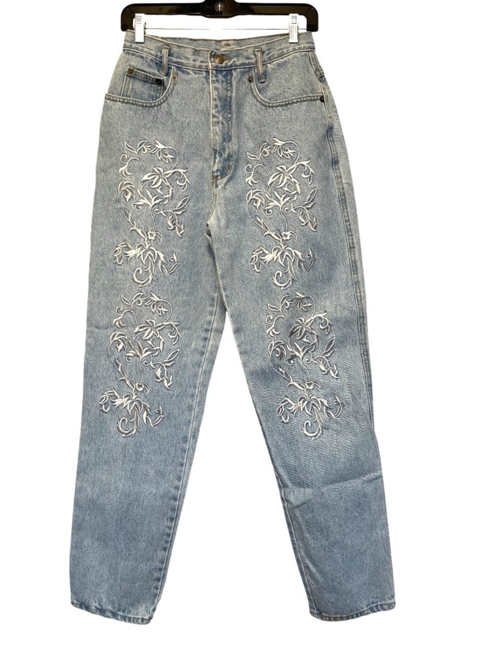 Vintage DMode Classix Embroidered Light Wash Womens Mom Jeans Size 9/10